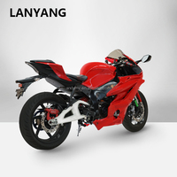 Moto de course électrique R6 Superpower 150Ah 200 km/h avec refroidissement par eau, contrôleur et batterie au lithium 96V