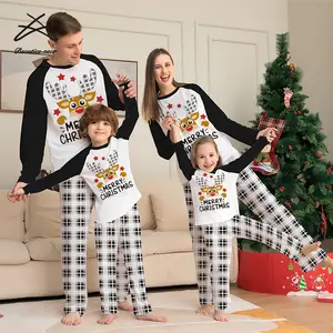 Kids Vrouwen Moeder Vader Familie Bijpassende Kerst Outfit Pyjama Set Winter Warme Nachtkleding Pyjama Sets Koppels Kids Xmas Homewear