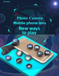 Kit d'objectifs universels pour téléphone 10 en 1, grand angle 0,63X, <span class=keywords><strong>macro</strong></span> 15X, 198 °   Filtre d'objectif Fisheye Téléobjectif CPL Star Flow Kaléidoscope - Product Image 2