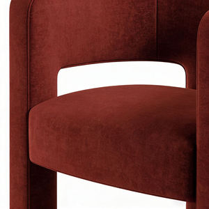 เก้าอี้ทรงบาร์เรลหุ้มเบาะสไตล์นอร์ดิก พร้อมที่วางแขน เก้าอี้เสริมดีไซน์สวยงาม สำหรับใช้ในบ้าน สำนักงาน และโรงแรม - Product Image 4