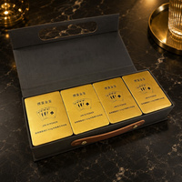 Jeu de cartes à jouer personnalisées de luxe avec dorure à chaud OEM/ODM, jeu de poker haut de gamme avec coffret cadeau