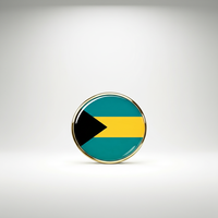 GREPAS GIFTS Épinglette drapeau des Bahamas ronde de 1 pouce, épinglette patriotique mondiale pour chapeau
