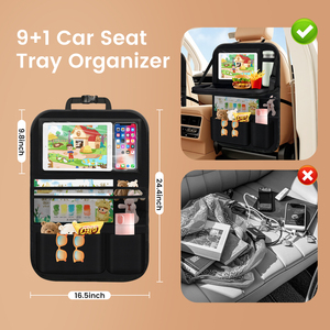 Aufbewahrung tasche für Autos itze aus <span class=keywords><strong>Oxford</strong></span>-Stoff mit kleinem Tischbrett-Organizer für Stuhl lehnen für Auto organisatoren - Product Image 5