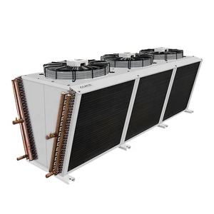 v type space-saving refrigeration condenser low noise air cooled