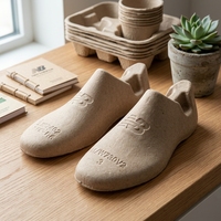 Plateau à chaussures en pulpe moulée naturelle, insert d'emballage en papier recyclé, écologique