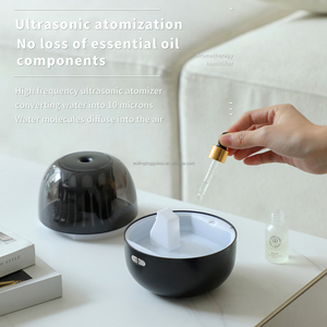 Humidificateur ultrasonique avec lumières nocturnes, diffuseur d'arômes à changement de couleur 7 couleurs, 200 ml, alimenté par USB, humidificateur à vapeur froide pour usage domestique - Product Image 3