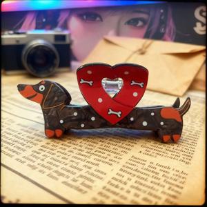 Vente flash, nouveaux motifs créatifs, forme de cœur, grand clip à cheveux en PVC de 12 cm pour femmes, amoureux des animaux, accessoires pour cheveux et maintien des cheveux - Product Image 4