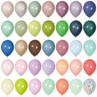 Ballons en latex de la série Macron de 18 pouces, couleurs unies épaisses, pour anniversaires, mariages, fêtes de rentrée scolaire, avec dos métallisé, vente en gros