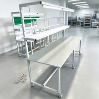 Banc de travail antistatique personnalisé Weizhi pour atelier, table de travail pour ligne d'assemblage, bancone da lavoro