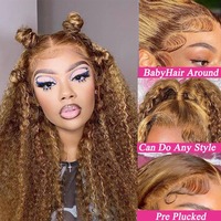 Perruque africaine bouclée haute température, effet super ondulé, couleur piano, fabriquée à la machine, bouclée et volumineuse pour coiffure tendance