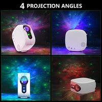 Projecteur LED produisant l'image d'un ciel étoilé avec télécommande, lampe de Table rotative, luminaire décoratif d'intérieur, idéal pour la chambre d'un enfant