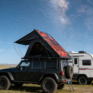 Carpa de techo ultrafina de fibra de carbono para automóvil, carpa de techo RTT con logotipo grande personalizado, Tente De Toit con luz LED para 1-2 personas. - Product Image 1