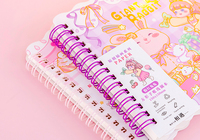Muestra gratuita personalizada 2024 Nueva escuela creativa niños dibujos animados lindo A5 diario en espiral cuaderno para niñas