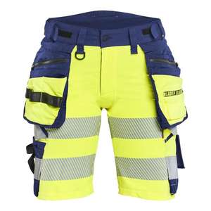 BLAKLADER - 702016483389C44 Pantalones cortos de mujer Hi-Vis 4-Way stretch Hi-vis Amarillo/Azul Marino-EAN 7330509928103 ROPA DE TRABAJO DE LA HI-VIS - Product Image 1