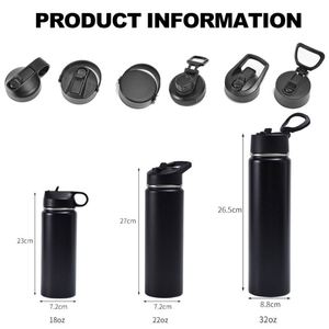 Botella de Agua Deportiva de Acero Inoxidable con Logotipo Personalizado, Venta al por Mayor, Gran Capacidad, Boca Ancha, Aislada, Portátil, para Exteriores - Product Image 4