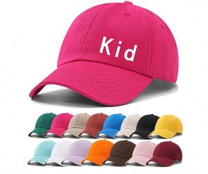 Cute Youth Children <b>Plain</b> <b>Baseball</b> <b>Cap</b> Adjustable Washed Cotton Golf Toddler Hat for Boys Girls Promotion Gift - Product Image 2