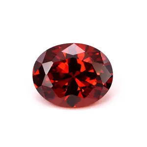 8*10 ~ 12*16mm mücevher mücevher taşı AAA grade Oval Garnet sentetik taşlar kübik zirkonya fiyat