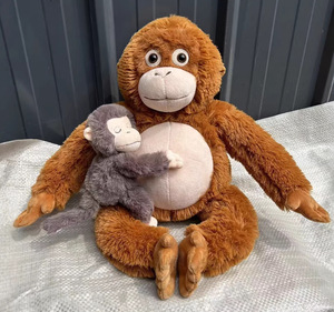Peluche de Mono, Mamá y Bebé Gorila, Juguete de Peluche Suave de Algodón PP, Muñeco para Abrazar, Regalo para Niños - Product Image 3