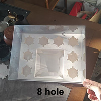 IMEE Boîte Bento Élégante Haute Qualité Haute Robuste Carrée Transparente en Plastique 10'' Carré pour 2 4 5 8 Cupcakes ou Gâteau 5'' pour Fête