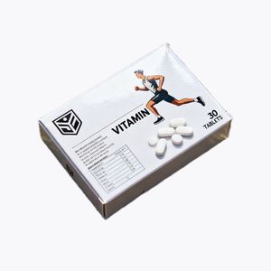 Scatola per Medicinali con Laminazione Lucida Personalizzata Arcobaleno, Scatole di Carta con Logo Stampato per Compresse Vitaminiche - Product Image 1