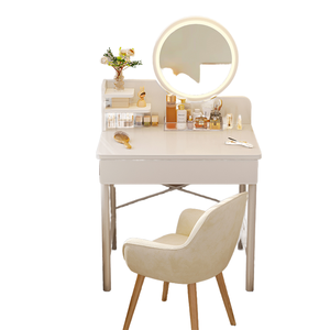Nouvelle table de toilette moderne et simple 2025 avec éclairage, petite coiffeuse pour petit appartement, <span class=keywords><strong>maison</strong></span> de location, salon - Product Image 5