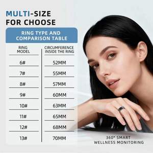 Умное кольцо Health OGT22 для женщин и мужчин: отслеживание сна, фитнес-трекер, OLED-дисплей, магнитная зарядка, управление через приложение - Product Image 6