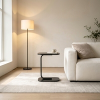 Table basse convertible moderne et minimaliste en mélamine et métal, écologique et durable, pour salon, prix compétitif, vente en gros