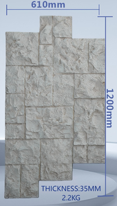 Panneau mural léger en fausse pierre PU Décor Rock Design Effet pierre 3d Facile à installer Revêtement en pierre intérieur et extérieur - Product Image 6