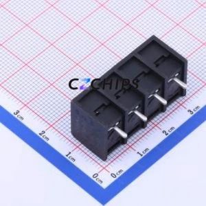 DBT50-7.62-4P-BK-P Barrier Terminal Block Through hole Component (THT),P=7.62mm Connector Three Sides 7.62mm 1x4P Straight Pin - Product Image 2