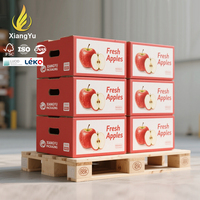Boîte d'exportation personnalisée en carton ondulé B/C-Flute pour oranges fraîches et agrumes, avec poignée découpée, fournisseur d'emballages pour la chaîne du froid