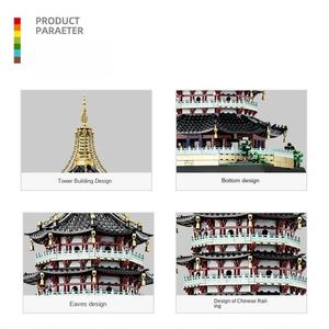 Jouet éducatif en plastique ABS à l'échelle 1:1, pagode chinoise traditionnelle Leifeng, blocs de construction pour enfants et adultes, assemblage DIY - Product Image 3