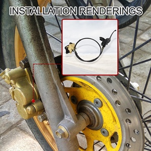 GOOFIT Ensemble de maître-<span class=keywords><strong>cylindre</strong></span> de <span class=keywords><strong>frein</strong></span> à disque hydraulique <span class=keywords><strong>avant</strong></span> de remplacement pour moto tout-terrain <span class=keywords><strong>50cc</strong></span> 70cc 150cc, Pit Bike, VTT - Product Image 6