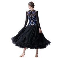 B-18498 Robe de Danse À Manches Longues Moderne Valse Tango Danse Robe de danse standard Salle De Bal Robe de Costume À Vendre