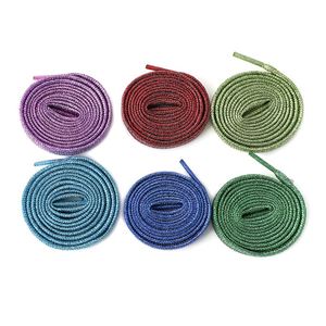 Cordones de Zapatos Personalizados Planos y Coloridos con Lentejuelas, Cordones Brillantes Metálicos con Destellos Dorados para Zapatos Casuales y Tenis - Product Image 3