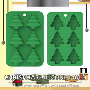 Moules en silicone de qualité alimentaire pour Noël, résistants au four et au lave-vaisselle, pour chocolat, bonbons, gelée, gâteaux, fournitures pour fêtes - Product Image 2