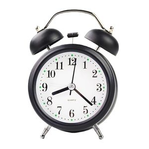 Classic Children Twin Bell Alarm <b>Clock</b> <b>Metal</b> Aloud Alarm Button Backlight Silent Quartz Alarm <b>Clock</b> with Roman Numerals - Product Image 1