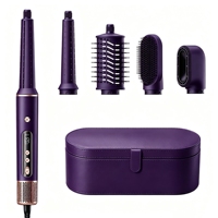 Sèche-cheveux rotatif automatique 5-en-1 à air chaud, brosse ionique multi-styles pour cheveux, peigne séchant à haute vitesse