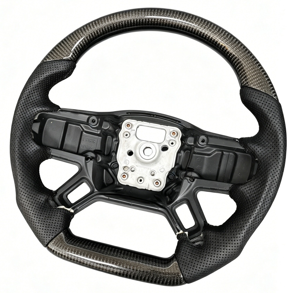 Glossy Black Carbon Fiber Steering Wheel Frame (Land Rover Fitment), photo 4