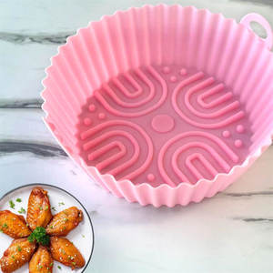 Para <span class=keywords><strong>Amazon</strong></span> Venta caliente Bandeja para hornear de alta temperatura para freidora de aire Alfombrilla de silicona para hornear para freidora de aire - Product Image 4