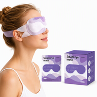 Masque oculaire chauffant à la vapeur parfumé à la lavande, emballage personnalisé, portable, 10 pièces/boîte, pour la relaxation, le sommeil, les voyages et le bureau