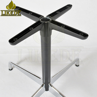 Pied de table de salle à manger extérieur en aluminium chromé, design moderne, robuste, diamètre 95 cm