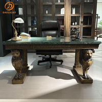 Mobilier européen pour hôtel antique Cabinet de villa Table d'écriture de bureau royale Bureau d'étude vintage de luxe personnalisable en bois pour appartement