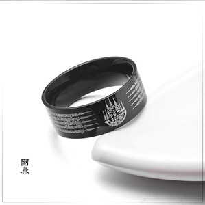 E-Commerce Thailand Vijf Geschriften Diamant Symbool <span class=keywords><strong>Ring</strong></span> Roestvrij Staal Duimjuweel In Voorraad Voor Dropshipping - Product Image 2