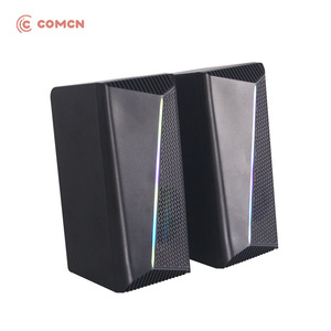 Comcn Desktop <b>Gaming</b> Speaker 6W Stereo With Colorful Led <b>Light</b> High Fidelity Audio For Pc Laptop - Product Image 4