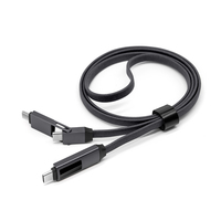 Hadiah promosi produsen kabel Data Tipe C kabel pengisian daya Cepat 100W 5A 3 in 1 untuk ponsel.