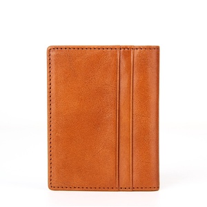 High Quality Genuine Leather Small Wallet Business Credit Name Card Holder Money Clip - Product Image 4