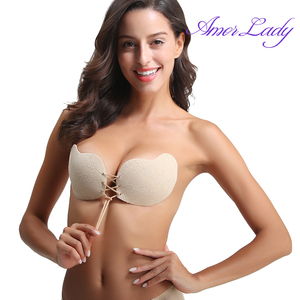 Hot nude sexy vô hình nâng vải xoài Áo ngực thiết lập - Product Image 4