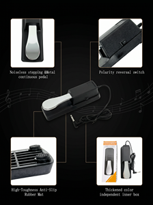 Pedale Sustain per Pianoforte Elettrico, Organo Elettronico, Sintetizzatore <span class=keywords><strong>MIDI</strong></span>, Pedale a Piede in Plastica, Accessori per Strumenti, Nero, Marca JH - Product Image 4