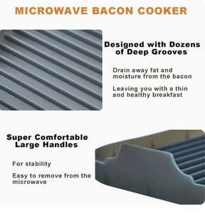 Bandeja de Silicona Antiadherente para Microondas, para Desayunos Saludables, para Cocinar Tocino, Pizza y Otros Alimentos - Product Image 6