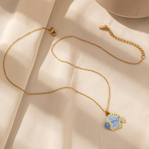 Collana pendente in acciaio inossidabile 18K, - Product Image 4